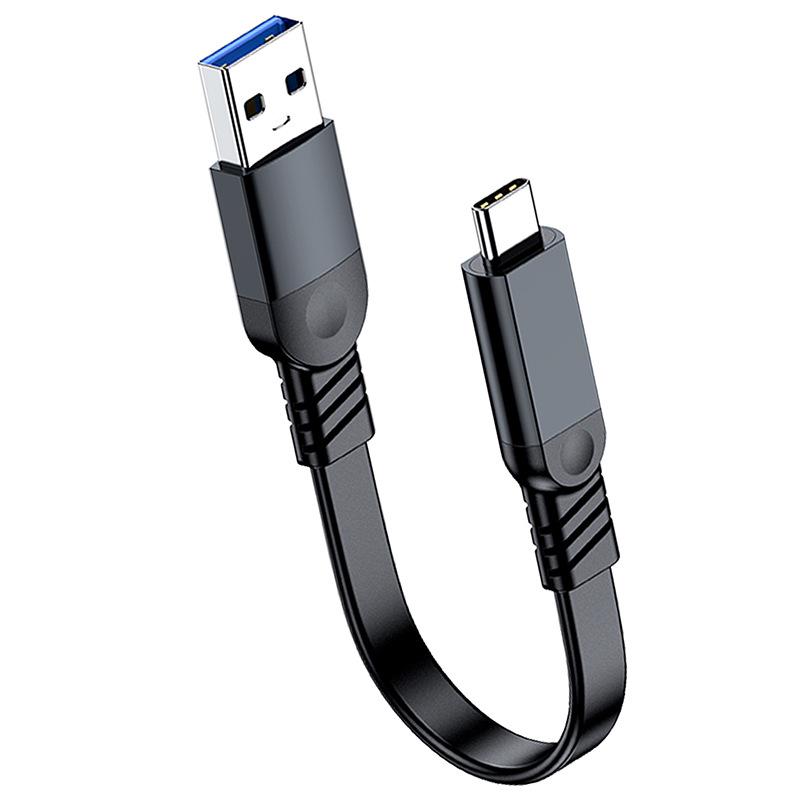 10Gbps Flat USB To Type-C Data Cable, 60W Fast Charge, High-Speed Transmission