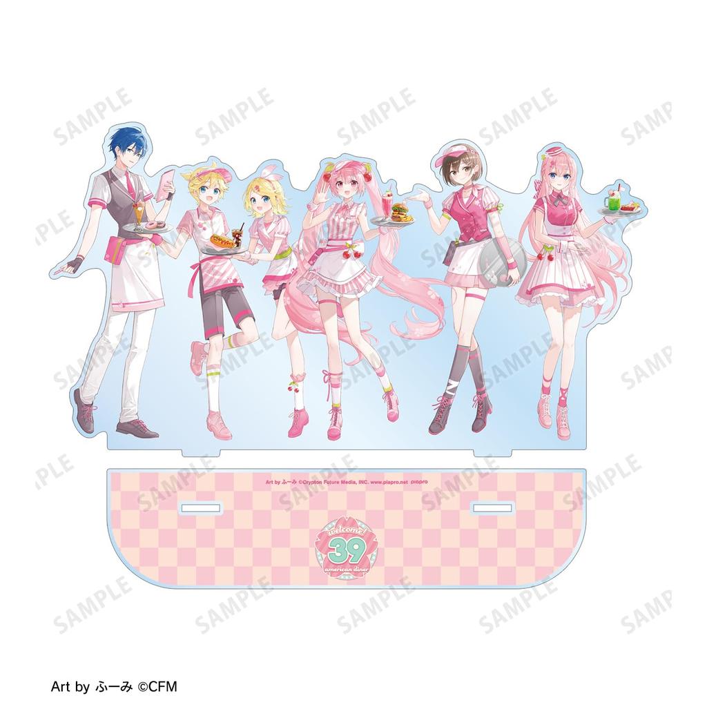 Sakura Miku Original Illustration Group American Diner Art by Fuumi Big Acrylic Stand Ver.