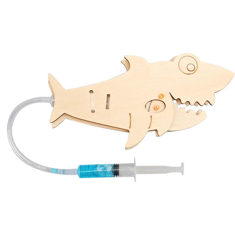 

Ручная работа DIY Детские технологические работы Научный эксперимент Материал Пакет Гидравлическая акула Физика Учебное пособие для учеников начальной школы древесина