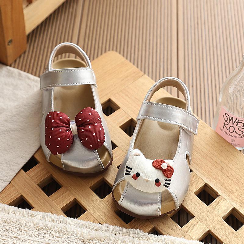 Baotou 2026 Bow Mary Jane Cartoon Leather Sandals - Cute Summer Shoes for Little Girls 24
