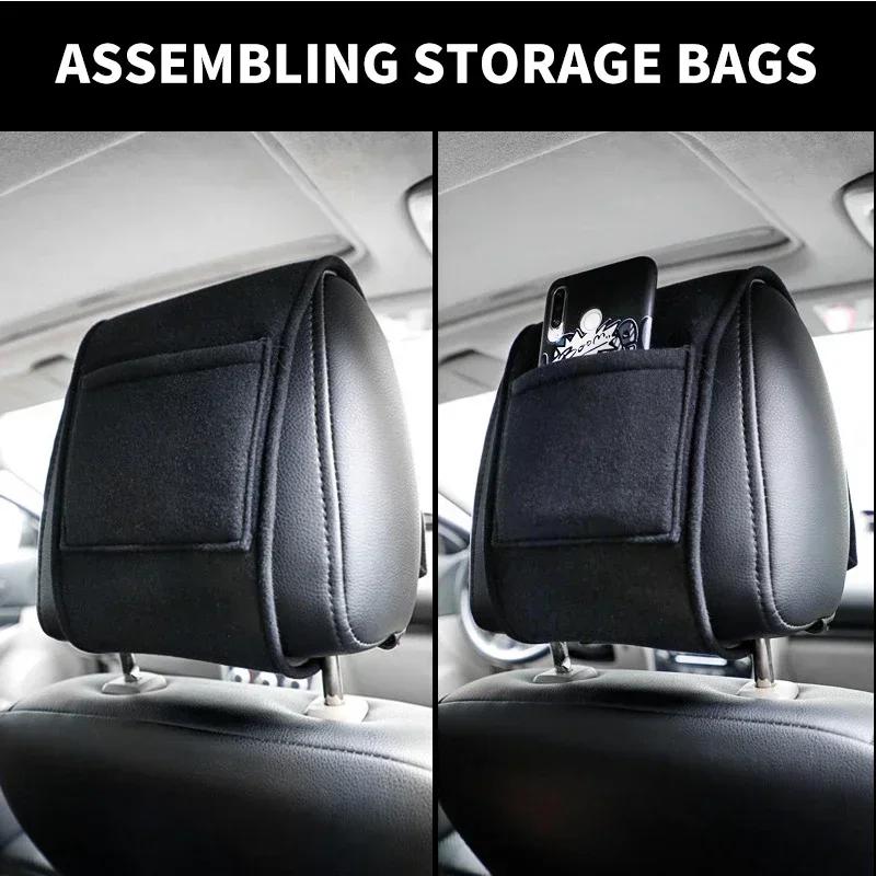 For Benz GLC GLK 1pcs Car Seat Back Headrest Pillow Dustproof Cover For Mercedes Benz C180 C200 C260 C300 W108 W124 W126 W140 W1