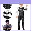 Wednesday Addams Cosplay Costumes Boys Girls Kids Overalls Halloween Xmas Party