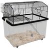 Two-Tier Gerbil Cage, Hamster Cage for Dwarf Hamster W/ Wheels, Deep Bottom, Food Dish, Water Bottle