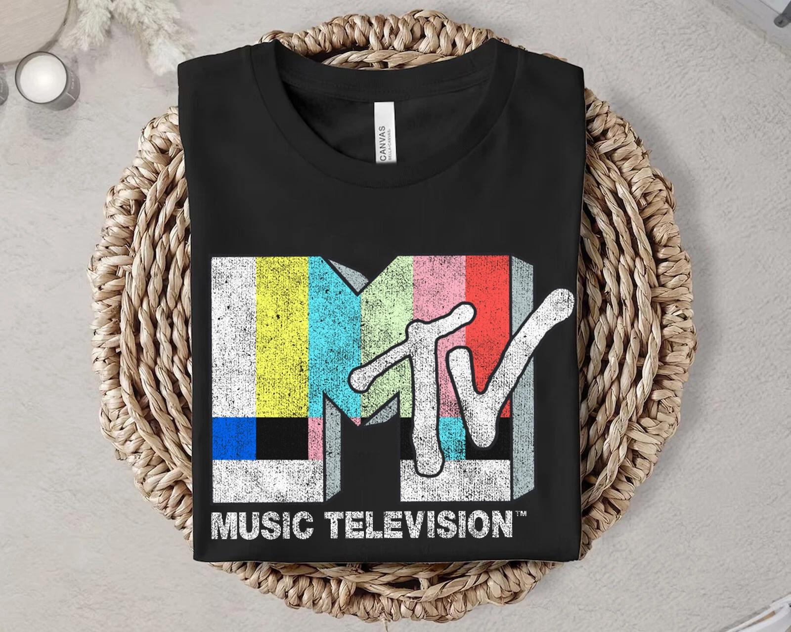 MTV Vintage TV Signal Logo Shirt, Classic MTV Logo Unisex Adult Kid Tee 2XL