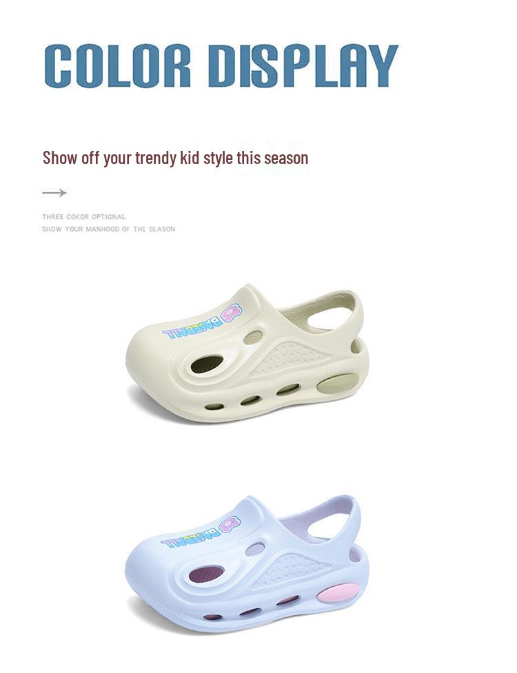 Boys' and Girls' EVA Non-Slip Closed-Toe Summer Slippers - Fashionable, Cute, Comfortable Indoor/Outdoor Shoes