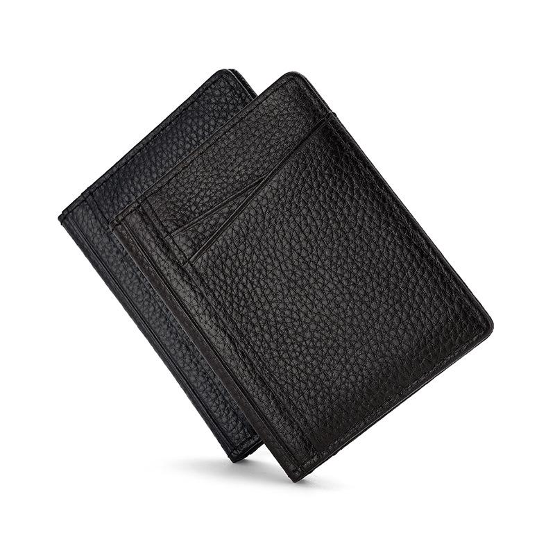 Ultra-Thin Men's Genuine Leather Card Holder & Driver's License Case with Multi-Card Slots