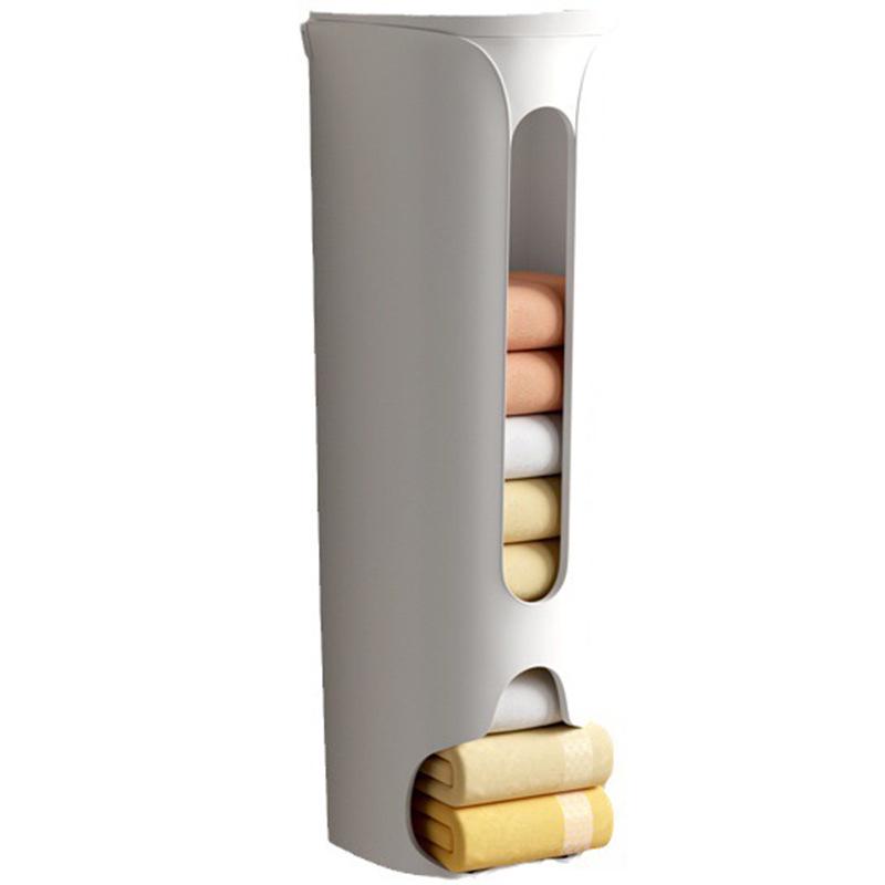 Wall-Mounted Flip-Top Sock and Underwear Organizer, Plastic, Large Capacity, No Drilling Needed