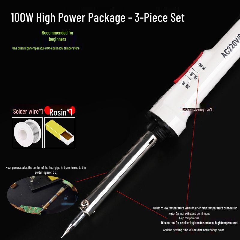 High-Power Electric Soldering Iron Set with Temperature Control, Ideal for Industrial and Home Use