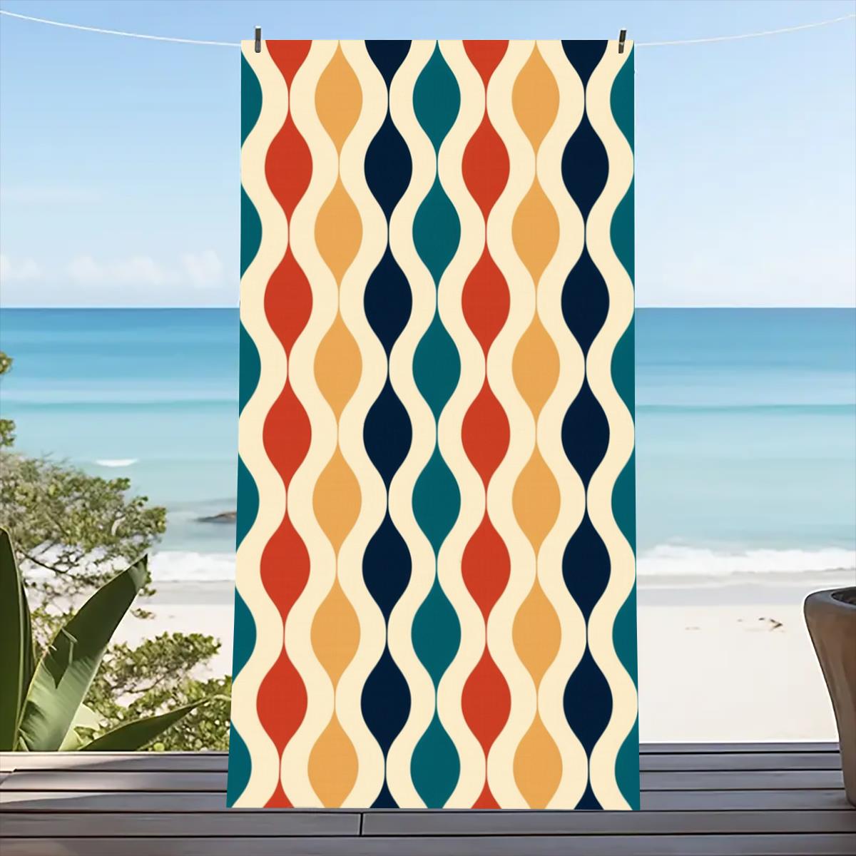 Kleurrijke Strandlaken Groot Formaat Outdoor Reizen Kamperen Absorberende Strandlakens Superzacht Zomer Zwemhanddoek Badhanddoek Zee 70x140cm