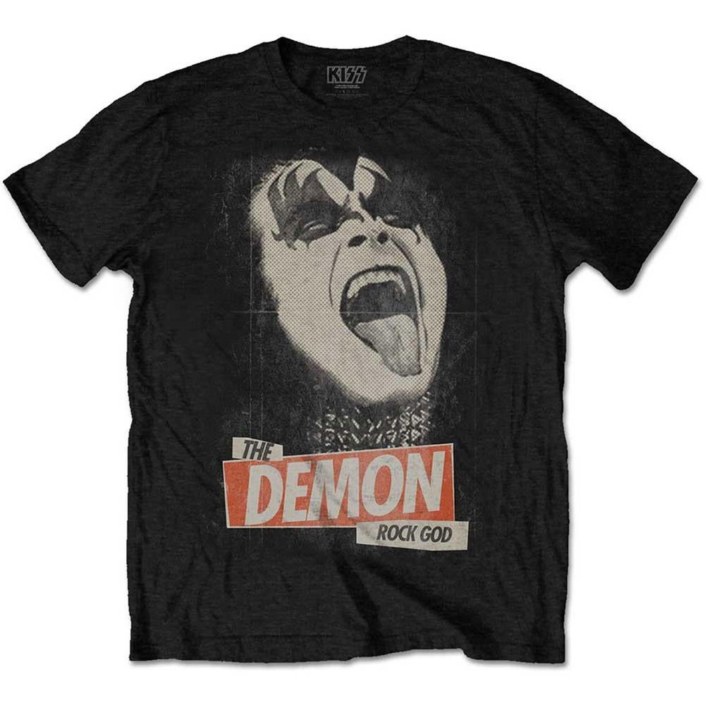 Men's KISS The Demon Rock Slim Fit T-shirt  Black
