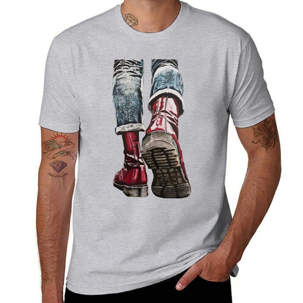 Skinhead Boots T-Shirt Kurzarm-Tee individuelles Design Ihr eigenes schnelltrocknendes Vintage-T-Shirt für Männer Grafik