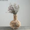 Creative Wooden Vase Dried Flower Vase Desktop Flower Arrangement Container Decorative Vases Home Decoration Crafts Ornament