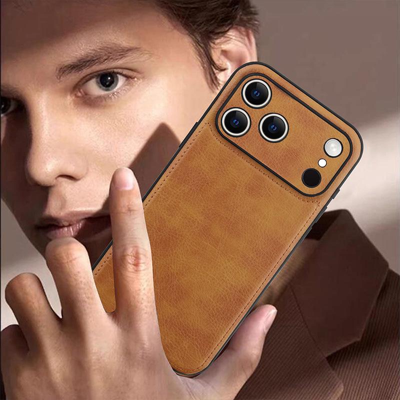 Husă Business din Piele Retro pentru iPhone 17 Pro Max/Air, Acoperire Completă, Anti-Cădere