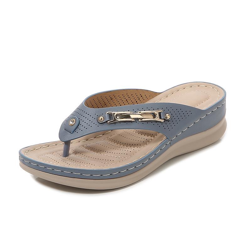 Summer Fashion Women Platform Wedges Slip On Comfortable Non-slip Slippers Plus Size Shoes for Women Casual Sandals 36-42