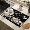 1Pcs Rubber Drying Mat With Durable For Coffee Shop Restaurant Kitchen Carpet Tableware Durable Diatom Mud Table Mat Pet Mat