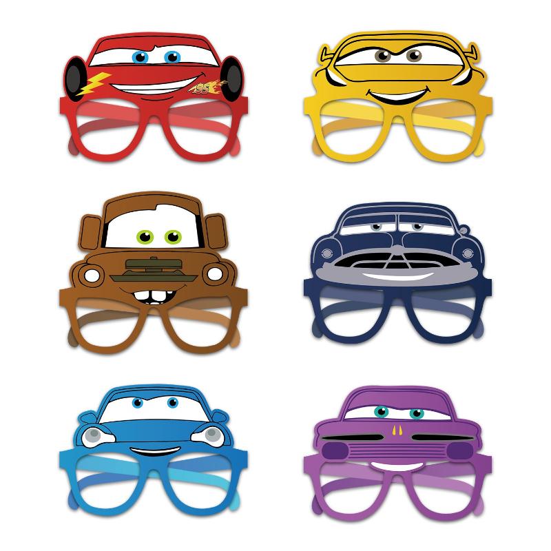 

12pc/Set Cars Lightning Mcqueen Party Paper Eye Masks for Party Supplies Kids Toy Paper Glasses