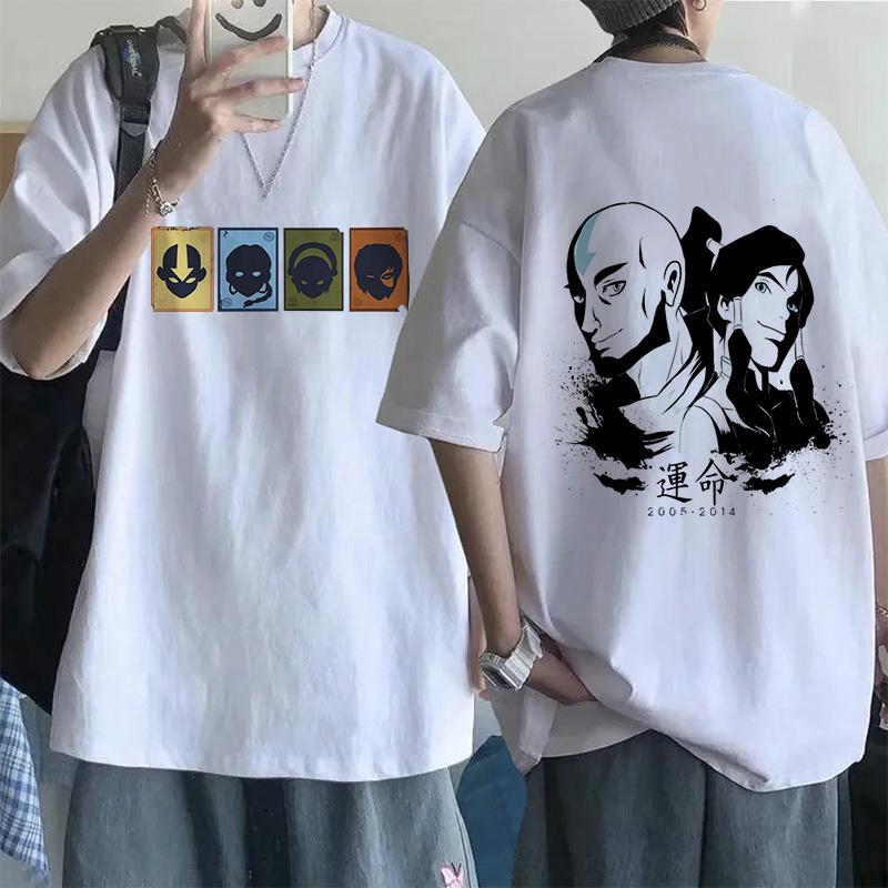Mode Mange T-Shirt Avatar Der Letzte Luftbändiger Y2k Shirt Streetwear Appa Yip Lässiges T-Shirt Hip Hop Harajuku T-Shirts Oberteile Kleidung