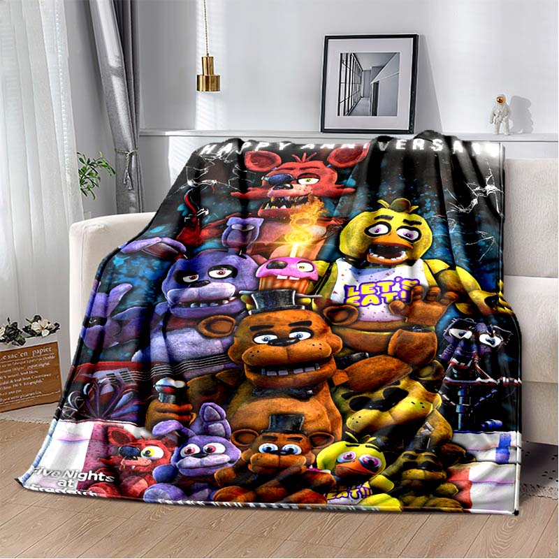 3DTerror FNAF-Five-Nights At Freddys Printed Blanket Home Flannel Comfortable Warm Sofa Bed Portable Children Adult Gift Blanket