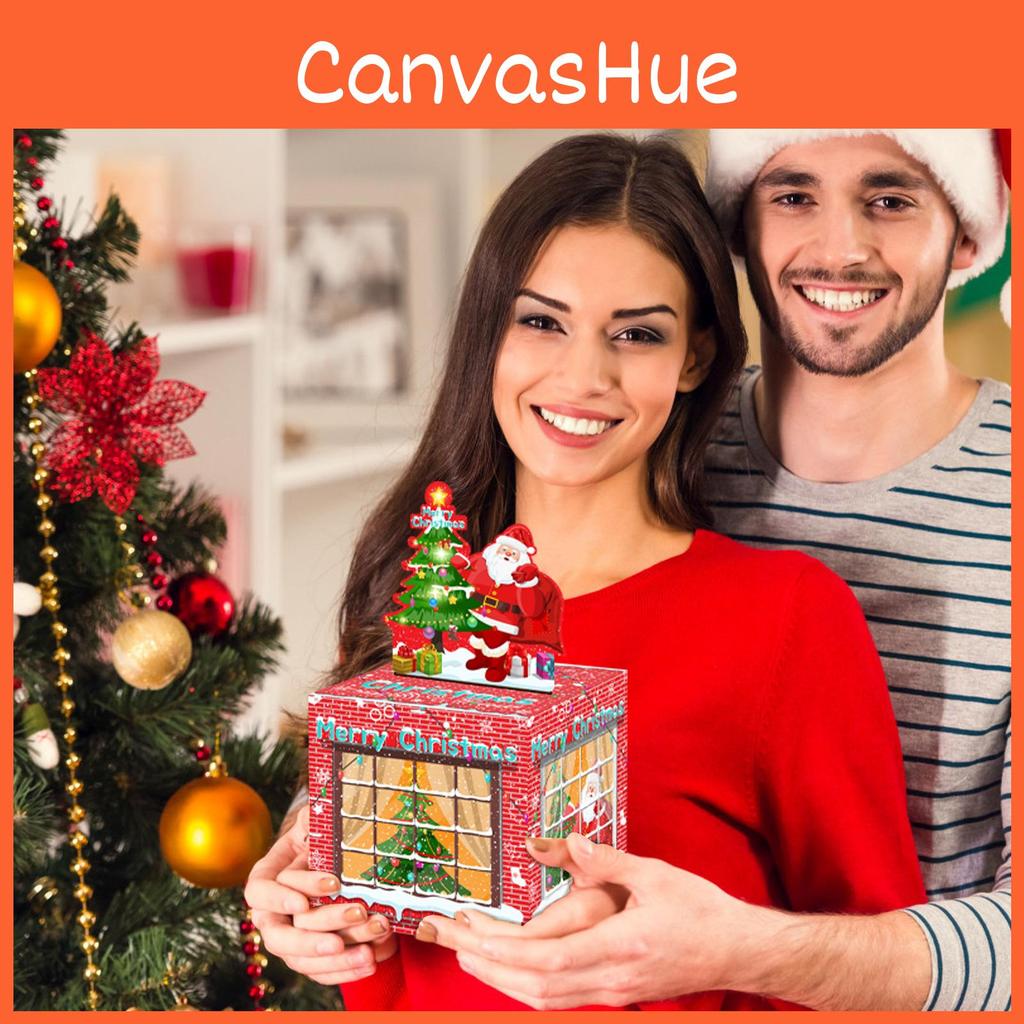 Themed Christmas Santa House Pattern Money Box Gift Box For Gifting Festive