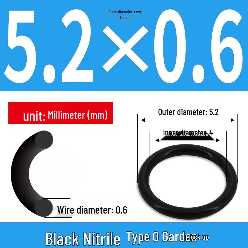Durable Nitrile Rubber O-Ring, Wire Diameters 0.4-0.8mm, Waterproof & Wear-resistant Sealing Ring