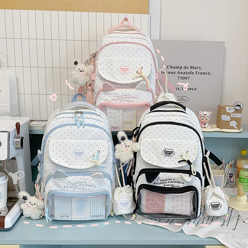 Schoolbag Japanese Ins New High-value Fresh and Sweet Pain Bag Female Middle School Students Lightweight Large-capacity Backpack