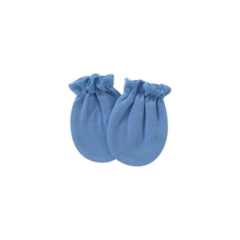 1 Pair Baby Anti-scratch Soft Cotton Gloves Newborn Solid Color Handguard Mittens Infants Supplies 77HD