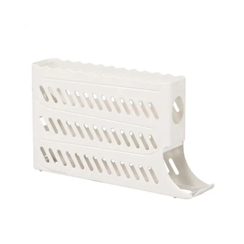 Automatický posuvný držák na vejce Úložná krabice Košík na vejce Organizér kontejneru Skládací lednička Dávkovač vajec do kuchyně