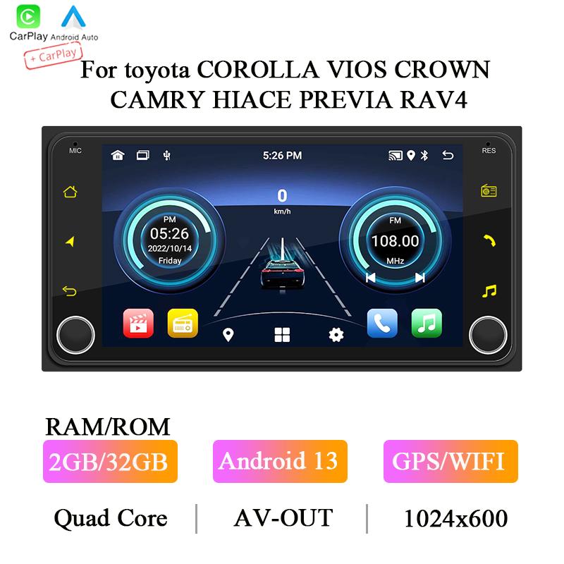 

Для Toyota COROLLA VIOS CROWN CAMRY HIACE PREVIA RAV4 7 Android автомобильный плеер Carplay FM/AM GPS WIFI FM/AM автомобильное радио Mirrorlink BT