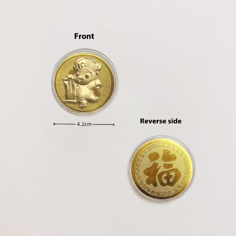 42mm Horse Cartoon Coins; Traditional Chinese Collectibles; Perfect 2026 New Year Gift