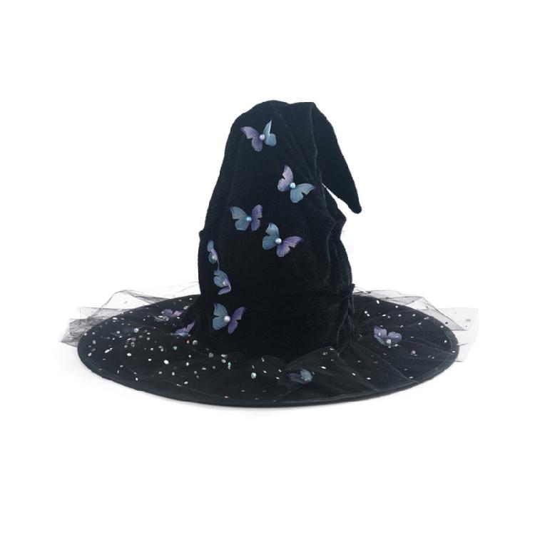 Carnivals Witch Hats Masquerades Ribbon Wizard Hats Adult Kids Witch Hats for Various Themed Celebrations