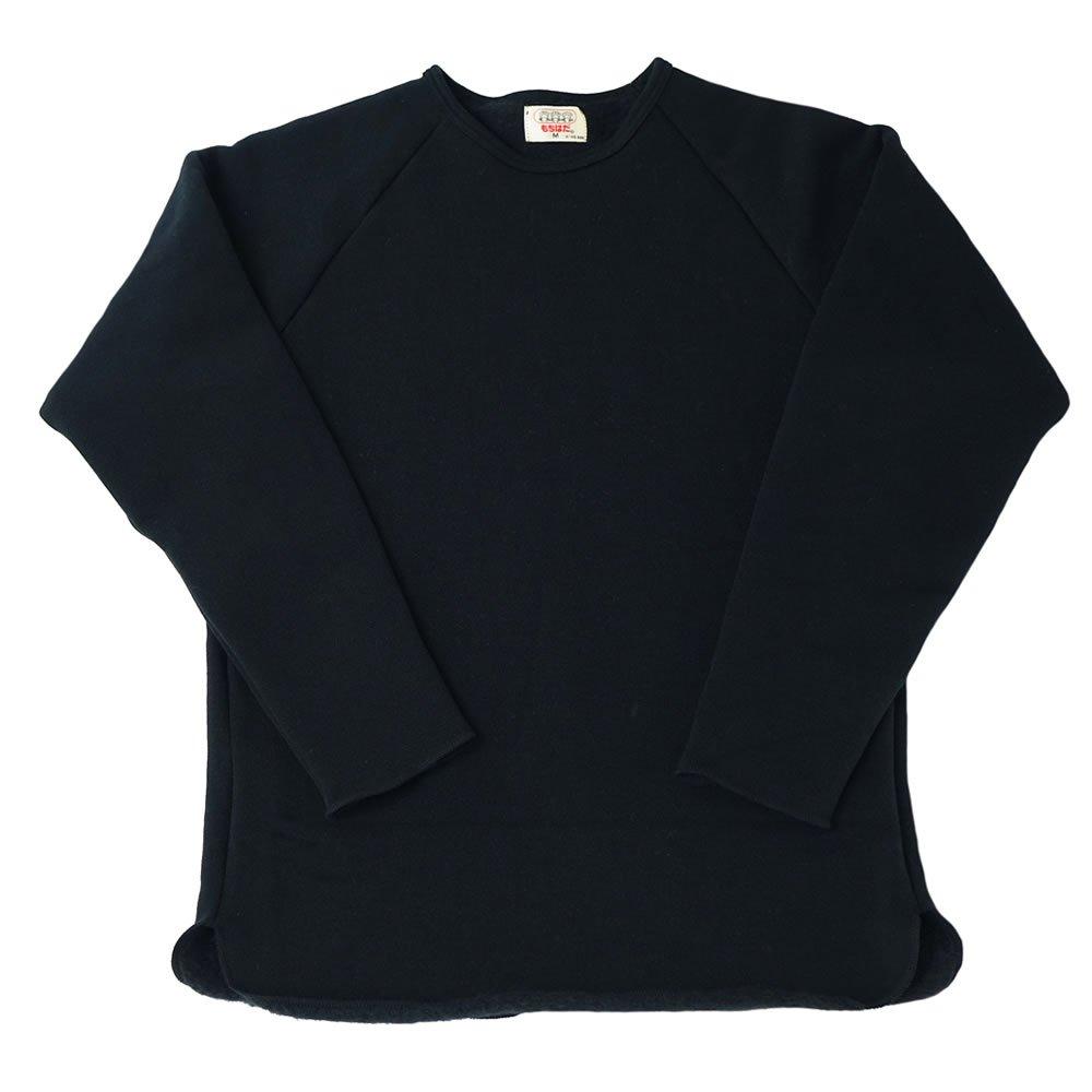Raglan T M Black Sweatshirt for Women and Long Cold Weather Cold Cut and Made in Unisex [Mochihada] L/S Men, Plain, Sleeves, Loungewear, Wear,