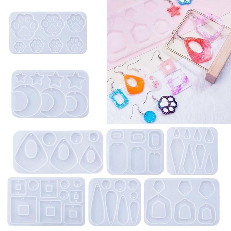 Sturdy Food Grade Silicone Mould Home Accessory for Crafting Unique Multiple Types Earrings and Pendants Daily Use