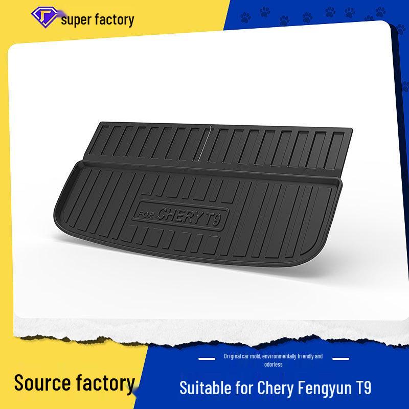 Fengyun T9 Trunk Mat: Luxury TPE Tail Box Decor Accessory 2024-2025 Fengyun T9 (7-Seater) Trunk Mat