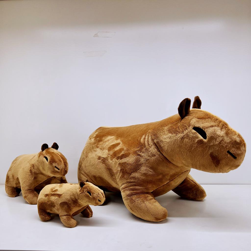 Büyük Boy Simülasyon Kapibara Peluş Oyuncak Sevimli Kabarık Kapibara Bebek Yumuşak Doldurulmuş Hayvan Oyuncak Çocuk Doğum Günü Hediyesi Oyuncak Ev Oda Dekoru
