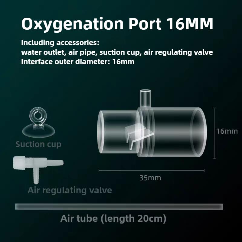 

16/20/25mm transparent Acrylic Aquarium Fish Tank Water Pump Filter Water Outlet Nozzle Increasing Oxygen Air Aquarium Accessory