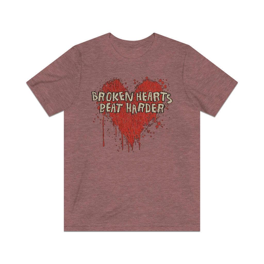 Broken Hearts Beat Harder 1993 Vintage Men s T shirt S