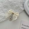 Satin Cloth Hair Clip Y2K Oval Hairpin Side Clip Bow BB Clip  School
