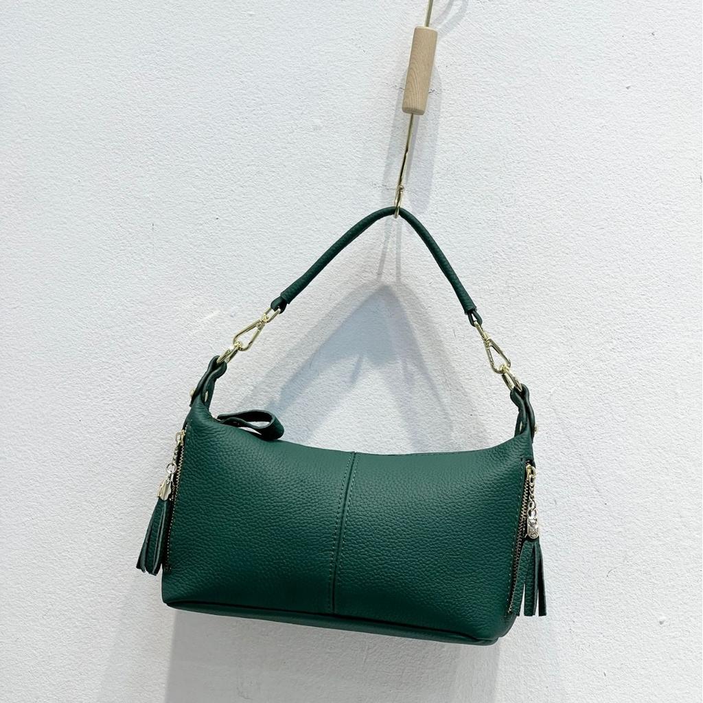 Cowhide Shoulder Women's Bag Large Capacity Women's Fashion Simple Tote Bag Practical Shell Bag Multi-compartment