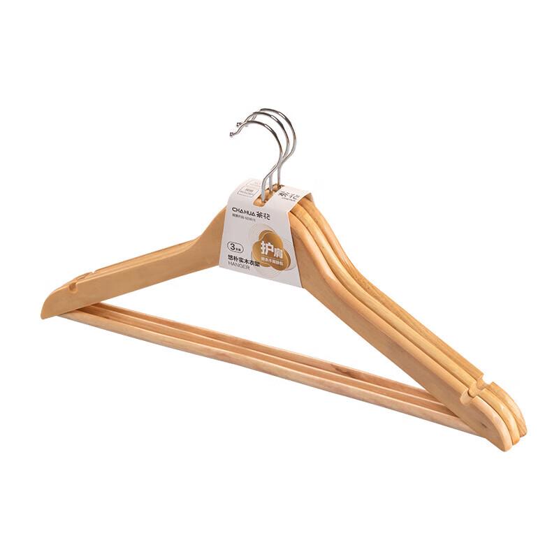 Chahua Solid Wood Anti-Slip Hangers (Set of 3)