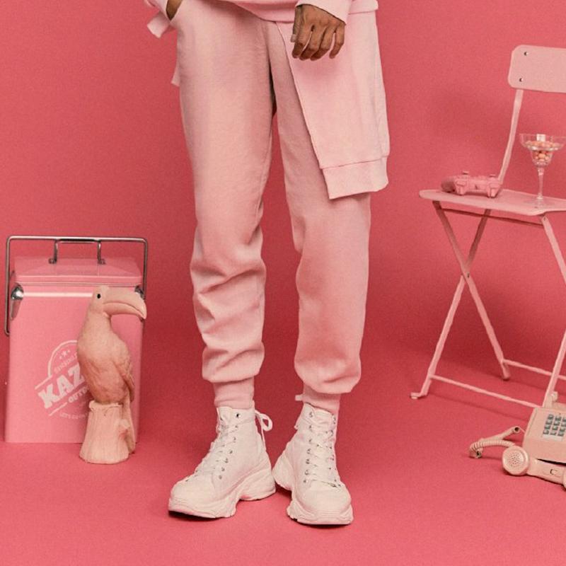 New MLB Chunky Anti Slip And Wear Resistant Breathable High Top Canvas Shoes Unisex White 32SHU1011-50I