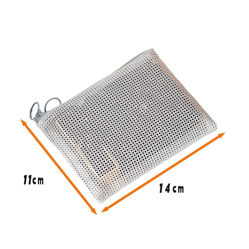 

New Double Zipper Mesh Storage Bag Dopamine Color Candy Color Mesh Cosmetic Bag Toiletry Large Capacity Travel Storage Pouch