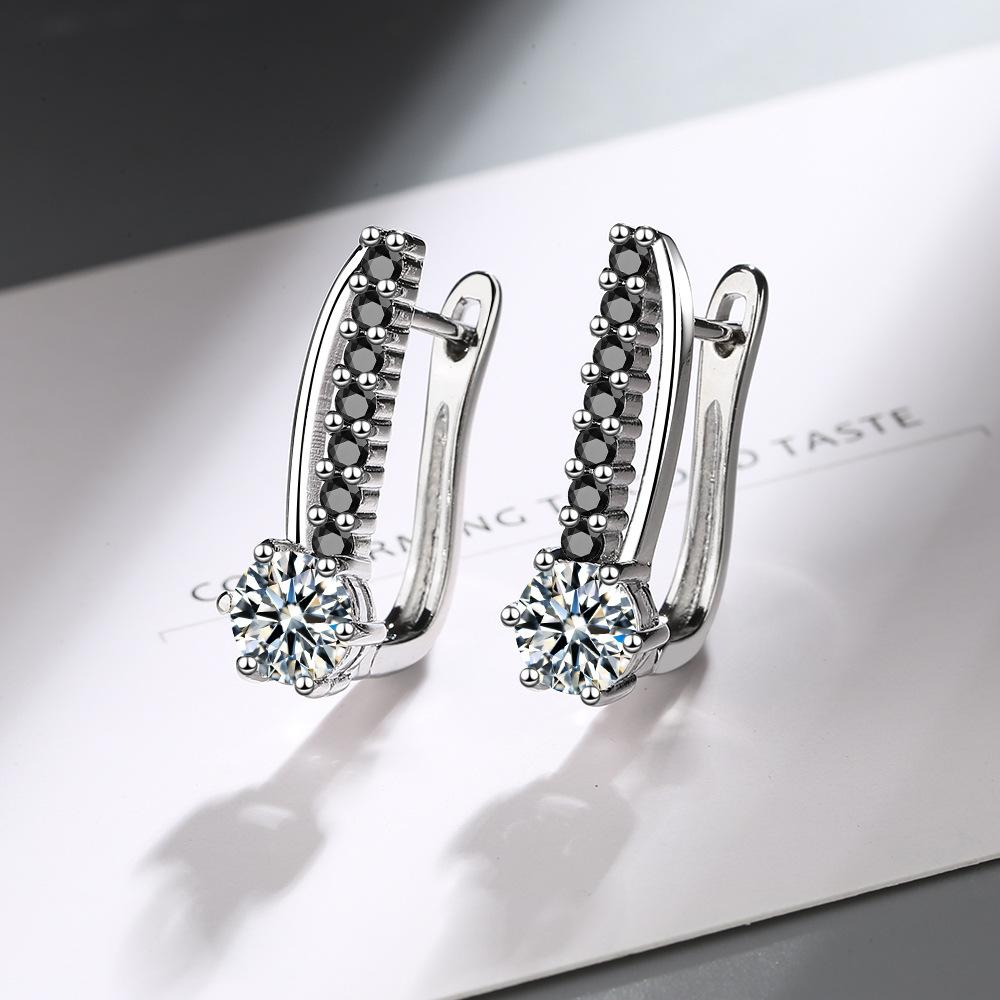 

BELLA BOX Мода Инкрустация Черный Цирконий Простой Темперамент Уха Ювелирные Изделия Свадебная Вечеринка Подарок