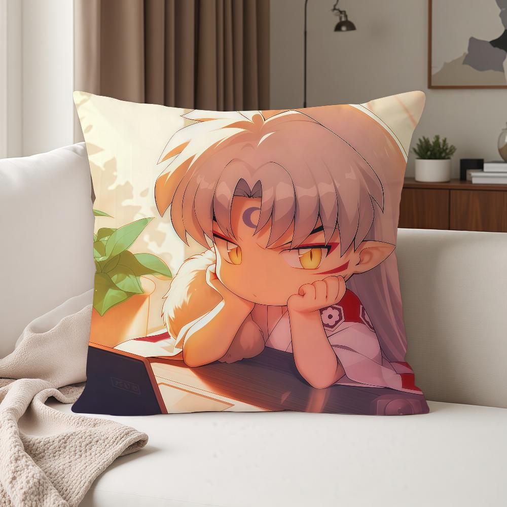 Classic Anime IInuyasha Sesshomaru Pillow Case Suitable For Bedrooms Living Rooms Cars Home Decoration