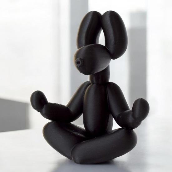 Small Meditation Dog Statue Funny Balloon Puppy Figurine Cute Animal Craft for Living Room Desktop Shelf Decor