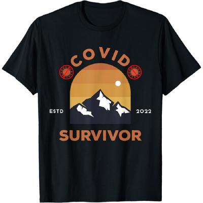 Covid Survivor Gift Sunset Mountain Snow Uplifting Covid T-Shirt