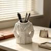 Doctor White Coat Pen Holder with Stethoscope Decoration Creative Desk Organizer for Medical Office Clinic Home Cute Gift for Doctors Nurses