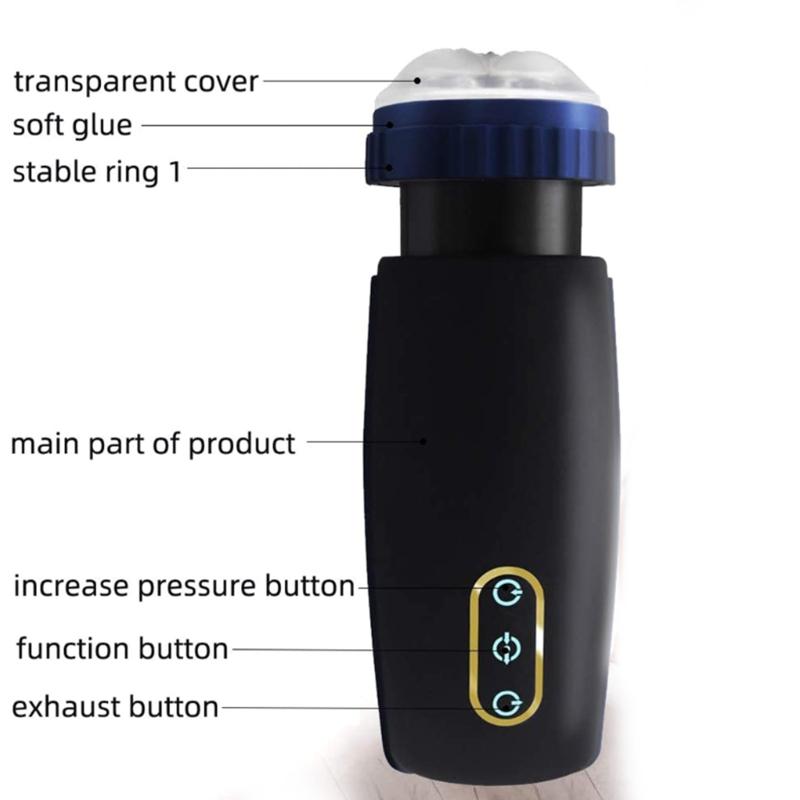 20RD Male Masturbator Electric Automatic with Sucking Retractable Mode Realistic Clirtoral Oral Masturbator Sex Toy