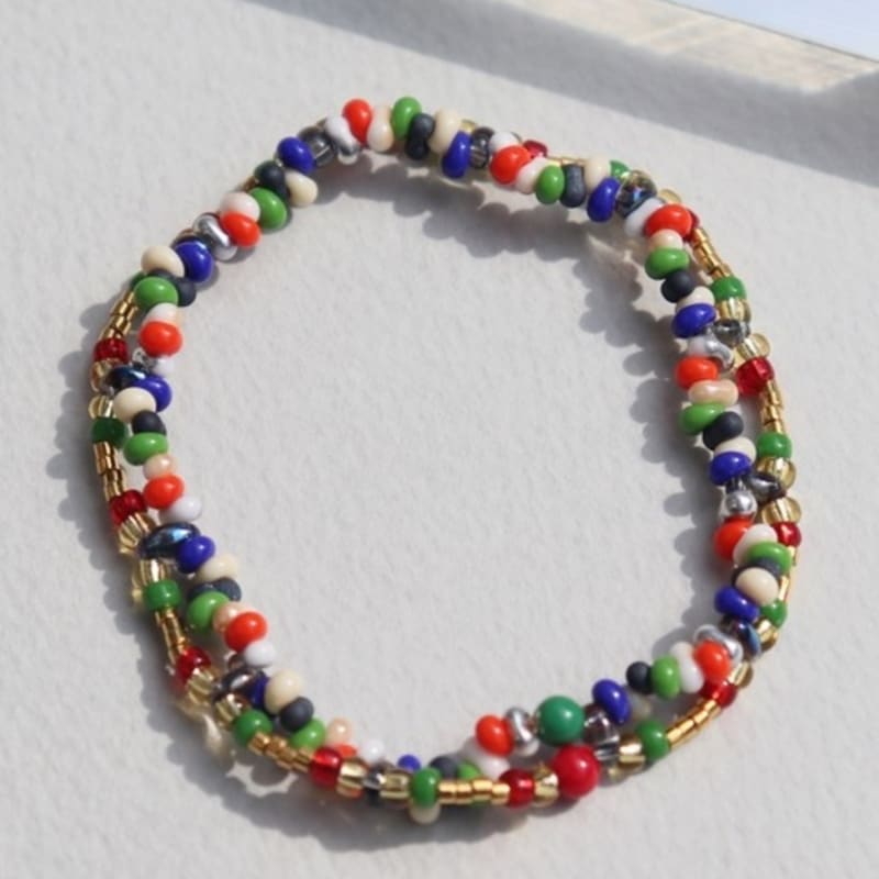 BONBEAU Double Ethnic Color Beads Bracelet
