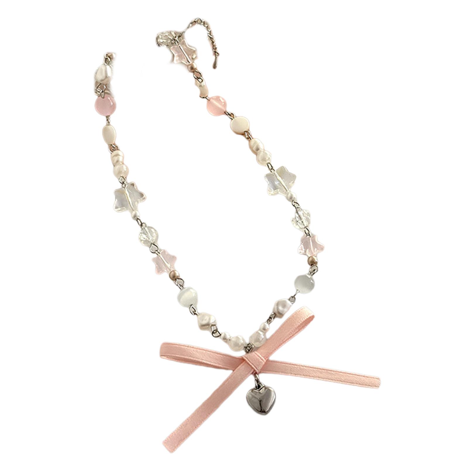 Fashion Choker Necklace Pearl Beaded Choker Necklaces Adjustable Clavicle Chain Birthday Gift for Women Girls Jewelry 1