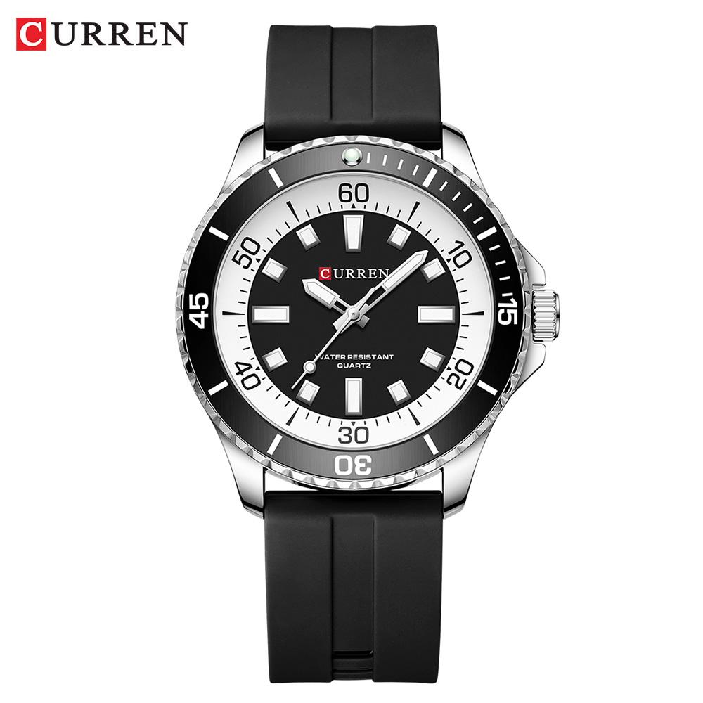 CURREN Brand 44MM Large Dial Male quartz Wristwatch Sport Waterproof Simple Men's Watch With Luminous Hands